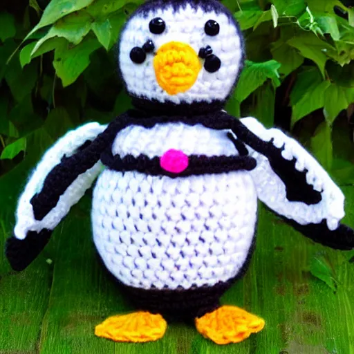 Image similar to crocheted penguin