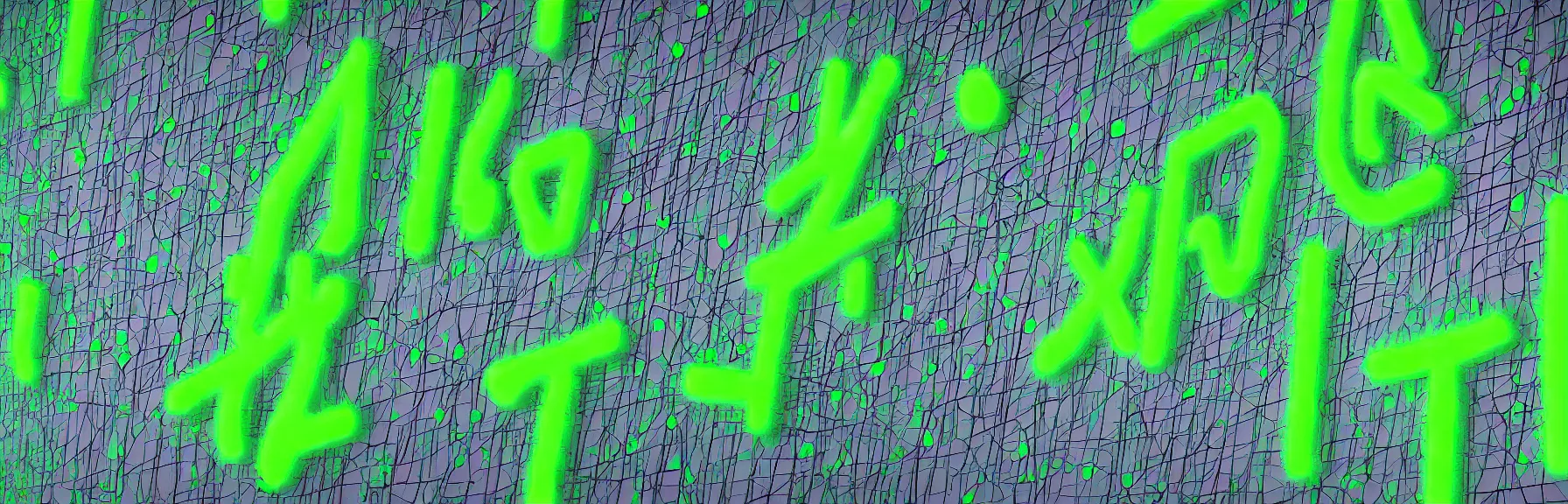 Prompt: neon green colored japanese characters dripping down from top, matrix wallpaper ; very detailed ; artstation, unreal engine 5