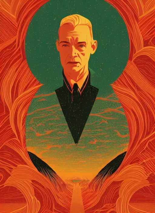 Prompt: twin peaks movie poster art by victo ngai