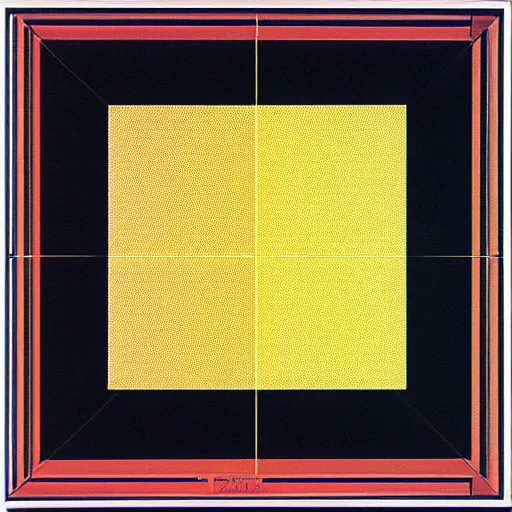 Prompt: filled square canvas of the black void by karl gerstner, solid color, full frame, 8 k scan