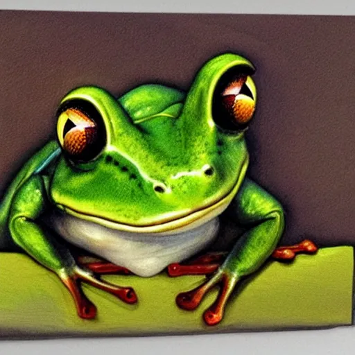 Prompt: sad frog, realism