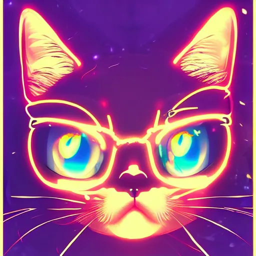 Prompt: anime cat, portrait, vaporwave, synthwave, neon, vector graphics, cinematic, volumetric lighting, f 8 aperture, cinematic eastman 5 3 8 4 film, photorealistic