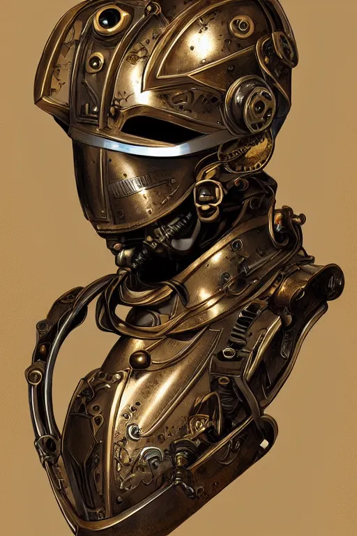 Image similar to steampunk helmet fantasy art mask robot ninja stylized digital illustration sharp focus, elegant intricate digital painting artstation concept art global illumination ray tracing advanced technology chaykin howard and campionpascale and cooke darwyn and davis jack