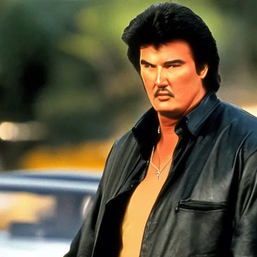 Image similar to steven seagal as michael knight in knight rider