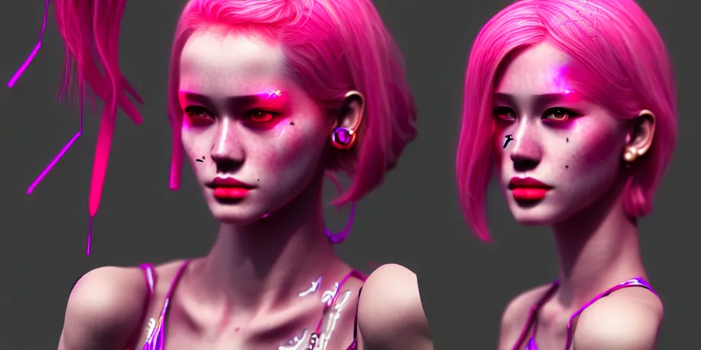 Image similar to Photorealistic people at love parade by KDA and Sam Yang, trending on artstation