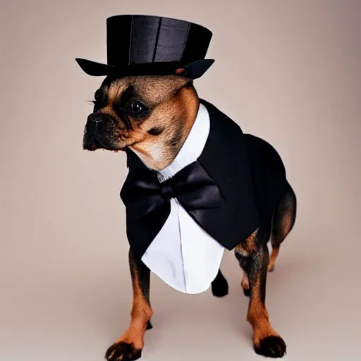 Image similar to Dog wearing a top hat