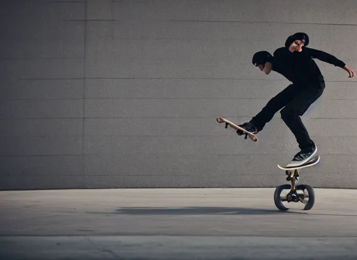 Prompt: photo still of a skateboarder performing a mute air grab, 8 k, bright ambient lighting key light, 8 5 mm f 1. 8