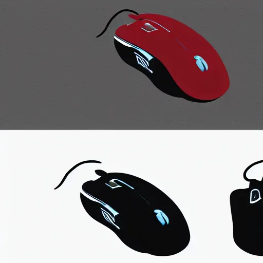 Prompt: pc mouse design concept painting by davinci