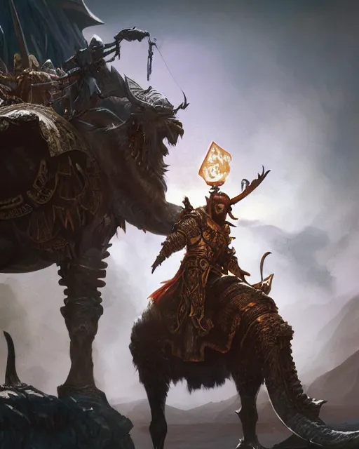 Prompt: warlord with camel head, on skull throne, magic the gathering artwork, D&D, fantasy, cinematic lighting, centered, symmetrical, highly detailed, digital painting, artstation, concept art, smooth, sharp focus, illustration, volumetric lighting, epic Composition, 8k, art by Akihiko Yoshida and Greg Rutkowski and Craig Mullins, heroic pose, oil painting, cgsociety, Battlefield background, explosions, arrows