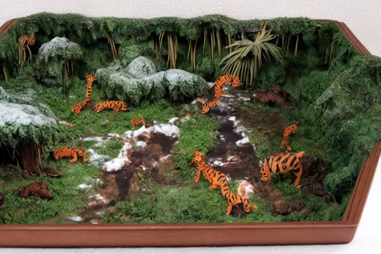 Image similar to fisher price pool table snowy jungle scene Scene from TV show 55mm