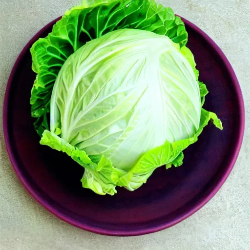 Prompt: hybrid of cabbage - duck cabbage made of cabbage