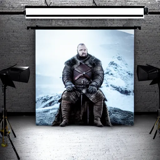 Prompt: the mountain in Game of Thrones, studio lighting, hd photo