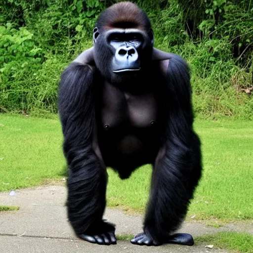 Prompt: Human that looks like a gorilla