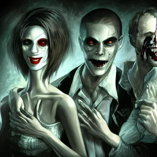 Prompt: smiling jack, vampire the masquerade bloodlines, troika games, vtmb, vtm