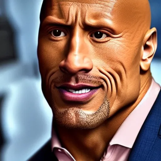 Image similar to Dwayne Johnson susy face