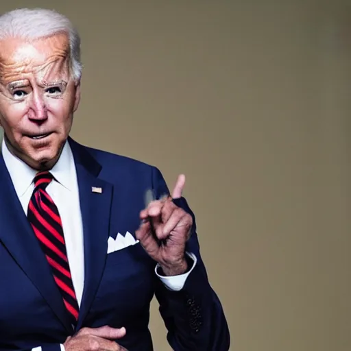 Image similar to joe biden with red mohawk hair
