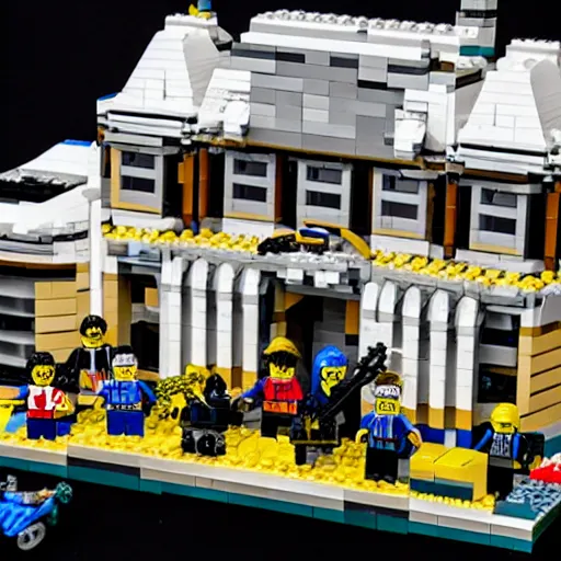 Image similar to mar - a - lago fbi raid lego set