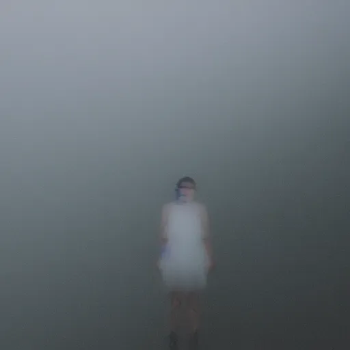 Image similar to a blurry aura glowing in a white mist