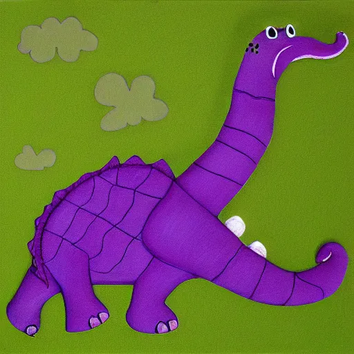 Image similar to alligator hugging purple elephant