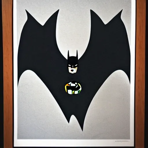 Prompt: batman silk screen banksy