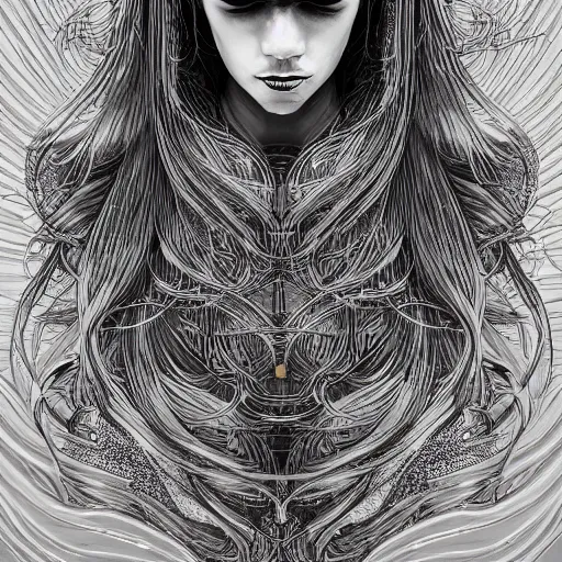 Image similar to gold and silver tones, cybernetic princess, style of moebius, james jean, mcbess, long glowing ethereal hair, cinematic, highly detailed, award winning, 8 k photorealistic