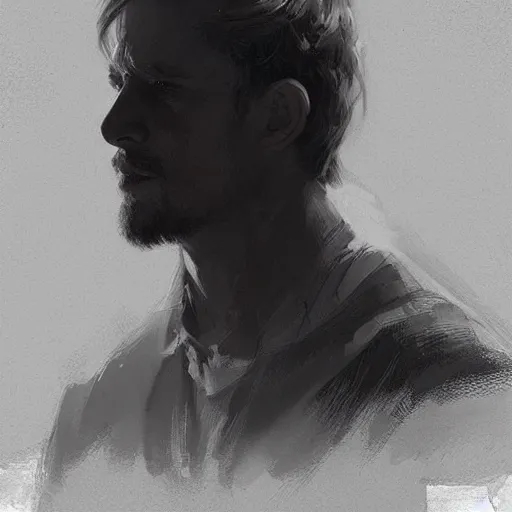 Image similar to “Portrait of Charles Matthew Hunnam by Greg Rutkowski, young, manly, attractive, strong, older brother vibes, highly detailed portrait, scifi, digital painting, artstation, concept art, smooth, sharp foccus ilustration, Artstation HQ”