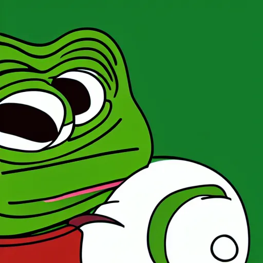 Image similar to pepe the frog eating deodorant, 4 k