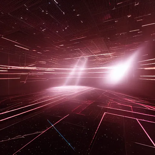 Image similar to a spaceship beaming a light underneath, lasers all over the scene, strobe lights, winter, dark scenery, dark lighting, cinematic, cold freezing nights, laser lights, crybernetic, top floor boss shit, destroy lonely, black floor, lavish, luxurious, marble walls, cinematic, hyper realism, high detail, octane render, 8 k