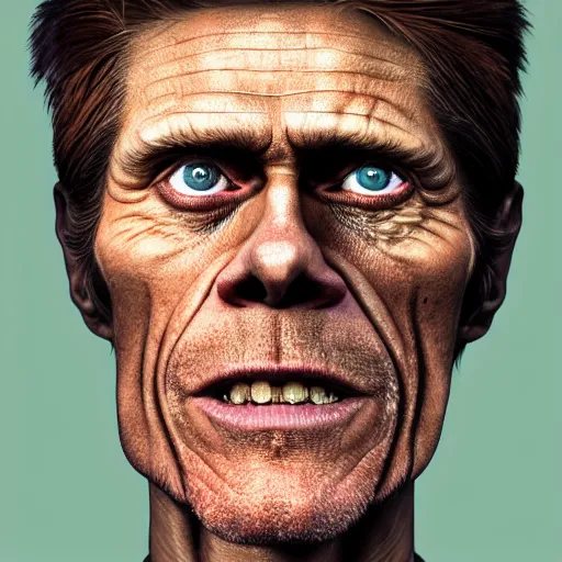 Prompt: photo portrait of willem dafoe cosplaying as postal dude, willem dafoe, realistic, hyperrealistic, 8 k resolution, hd quality, very detailed, highly detailed, intricate details, real life, real world, trending on artstation, digital art, really realistic, very realistic, headshot, head in frame, photograph, portrait, head in frame