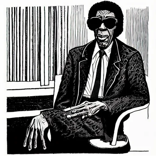 Prompt: “portrait of professor longhair, by Robert crumb”