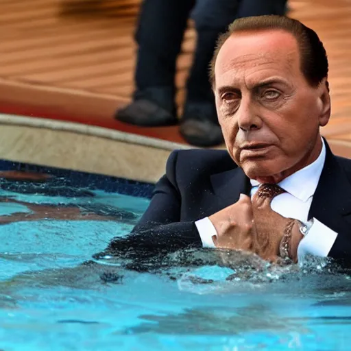 Image similar to berlusconi in the pool