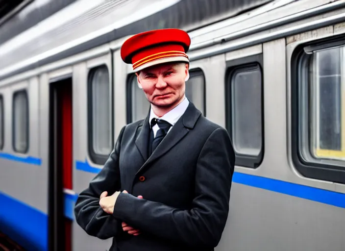 Image similar to train driver of the Russian Railways