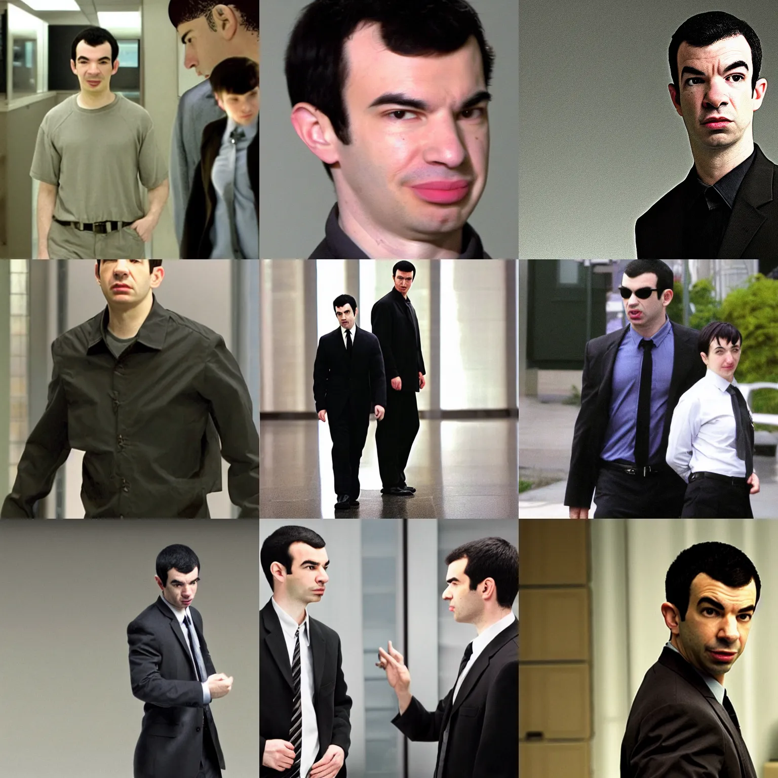 Prompt: nathan fielder in the matrix