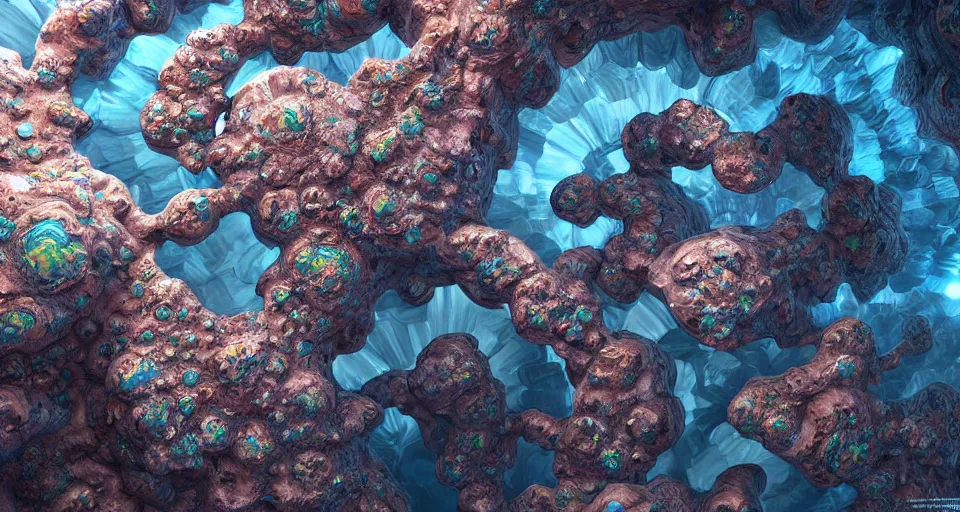 Prompt: 3 d mandelbulb fractals, octane render, unreal engine lumen, cinematic, high detail, hyper realism, 8 k