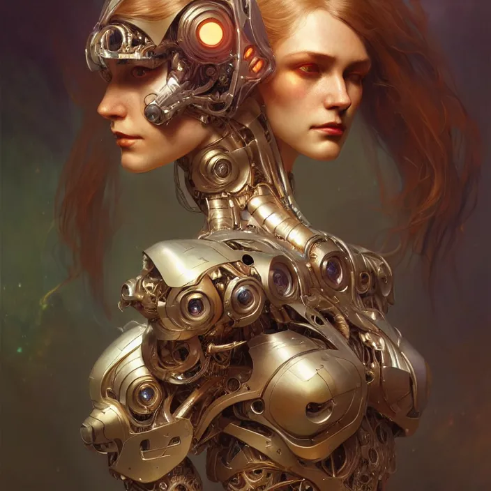 Image similar to organic cyborg, diffuse lighting, fantasy, intricate, elegant, highly detailed, lifelike, photorealistic, digital painting, artstation, illustration, concept art, smooth, sharp focus, art by john collier and albert aublet and krenz cushart and artem demura and alphonse mucha