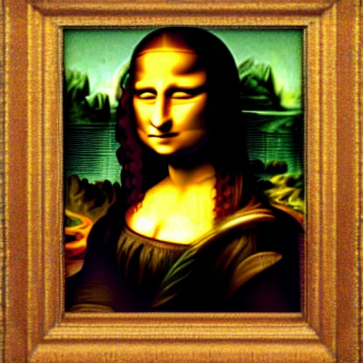 Prompt: Mona Lisa but dank in the style of Georgia O'Keeffe