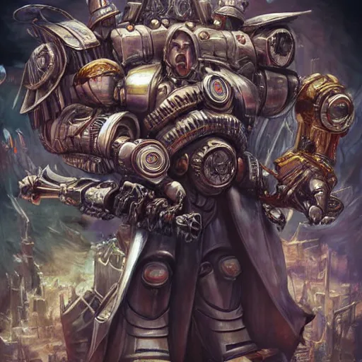 Image similar to donald trump as the emperor of humanity from warhammer 40k made by stanly artgerm lau wlop rossdraws james jean andrei riabovitchev marc simonetti