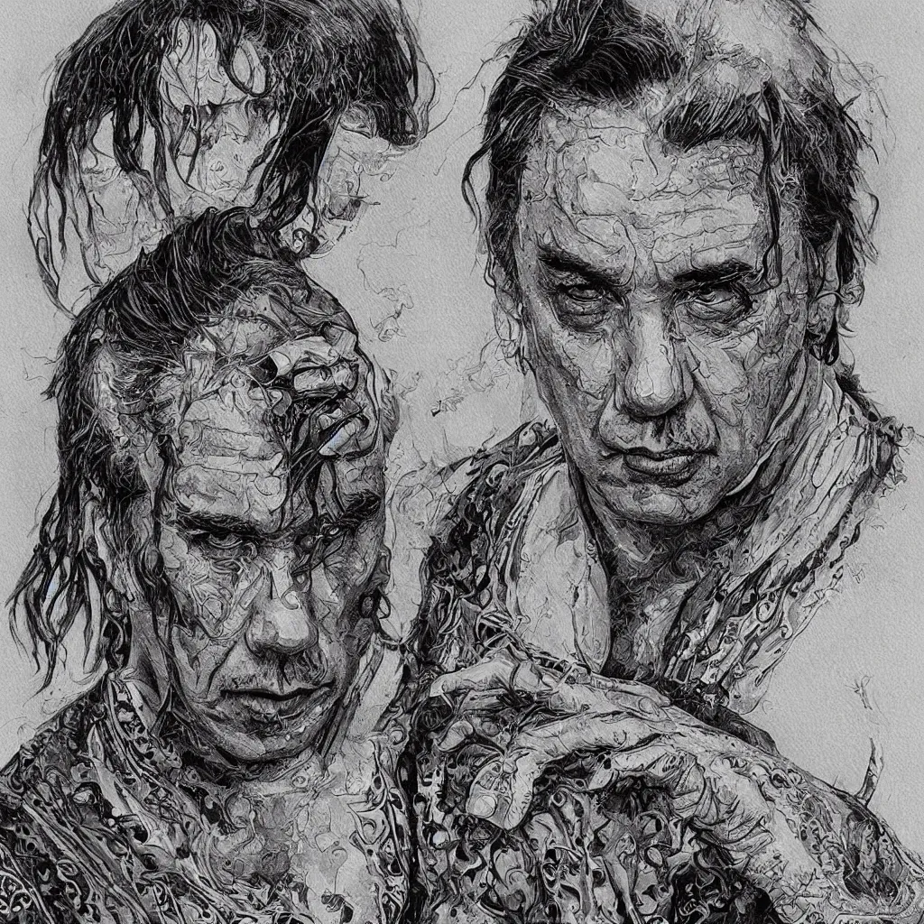 Image similar to till Lindemann, traditional corsican, intricate, highly detailed, artstation, illustration, jurgens,