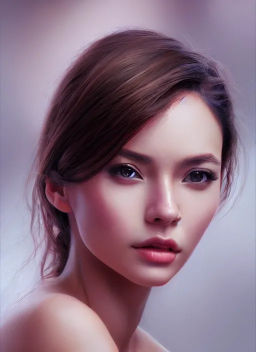 Image similar to photo of a gorgeous young woman in the style of stefan kostic, realistic, sharp focus, 8 k high definition, insanely detailed, intricate, elegant, art by stanley lau and artgerm