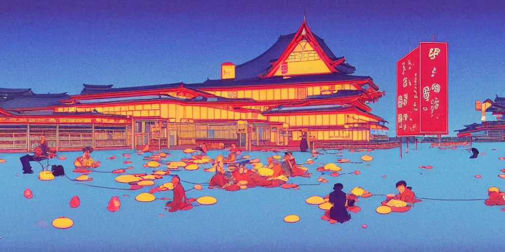 Image similar to electric cats that fly over ice, a lot of tv screens around, shrimps are all over the ground, acid and dreaming psychedelic hallucinations, by kawase hasui, moebius and edward hopper, colorful flat surreal design, hd, 8 k, artstation