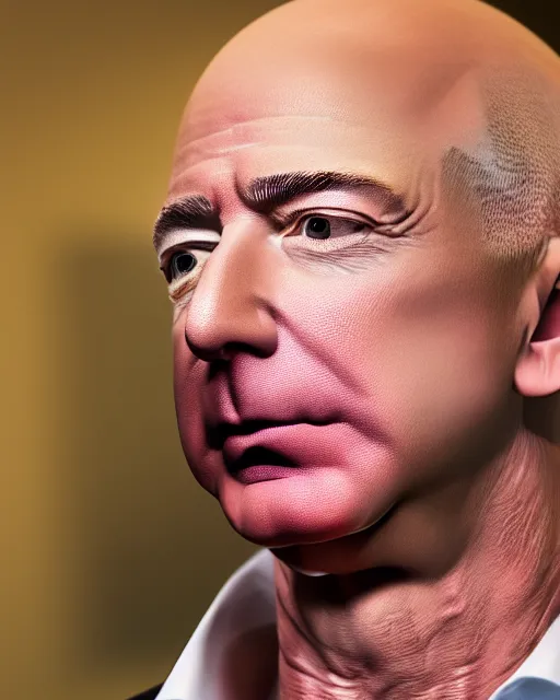 Image similar to a portrait of Jeff Bezos as Rich Piana, DSLR photography, intricately detailed, 8k