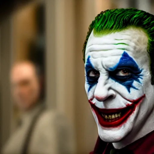 Image similar to film still of Adam Sandler as joker in the new Joker movie