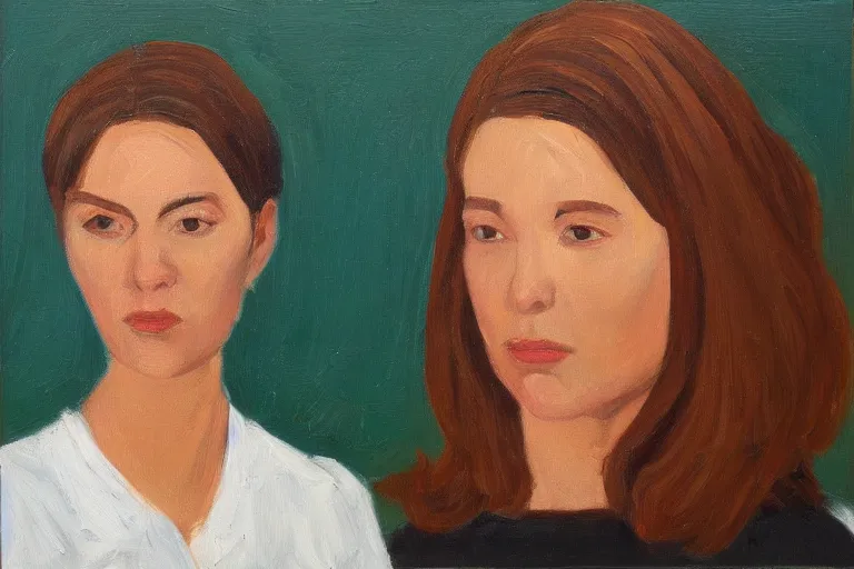 Image similar to a portrait of rosalia, oil painting by alex katz, trending on artstation