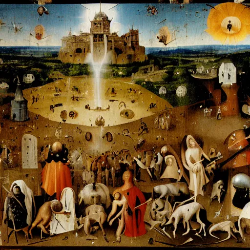 Image similar to fall of roma by hieronymus bosch