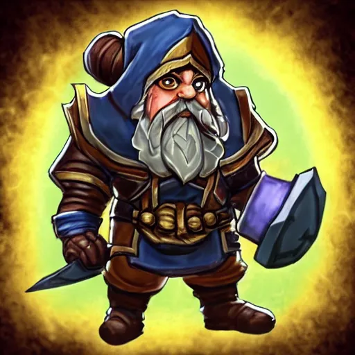 Image similar to dwarf alchemist in the style of league of legends