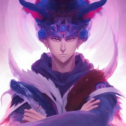 Image similar to anime portrait of Fate as a shaman yedi using dark force to eliminate trump as an anime antagonist by Stanley Artgerm Lau, WLOP, Rossdraws, James Jean, Andrei Riabovitchev, Marc Simonetti, and Sakimichan, trending on artstation