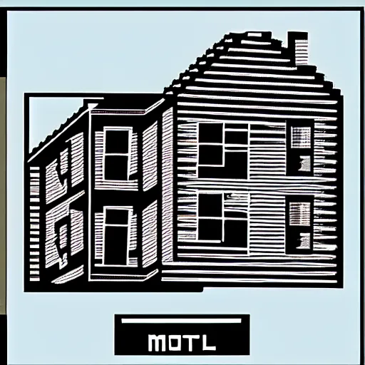 Image similar to House from the movie psycho with motel, pixelart, isometric, sega