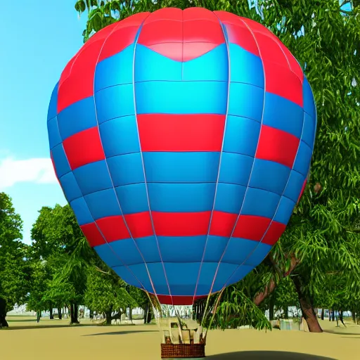 Image similar to 3 d render of a spiderman hot air balloon