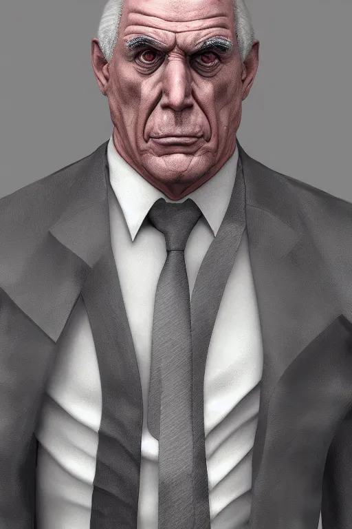 Image similar to Judge dread Frank Drebin, muscle extremely detailed, full face, mouth, trending on artstation, pixiv, cgsociety, hyperdetailed Unreal Engine 4k 8k ultra HD, WLOP