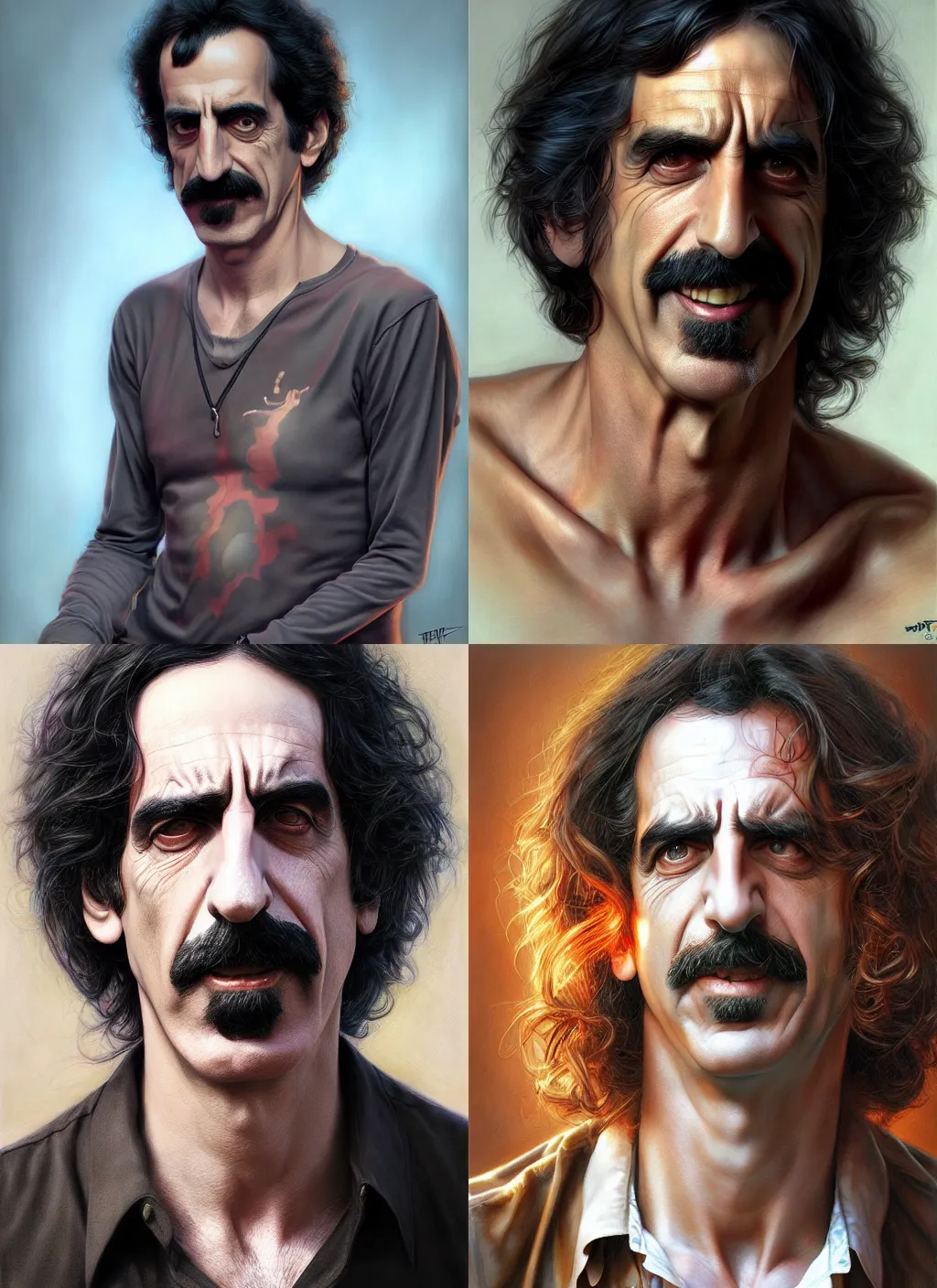 Prompt: frank zappa, digital artwork by artgerm and lily abdullina, wpol and sarasti, donato giancola and android jones, artstation